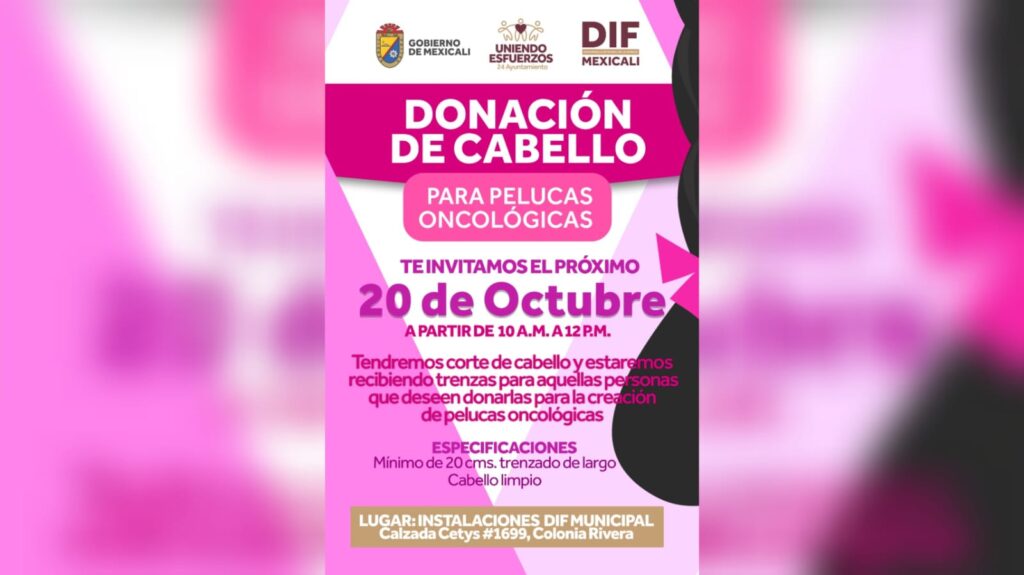 Dif Mexicali Invita A Donaci N De Cabello Para Pelucas Oncol Gicas