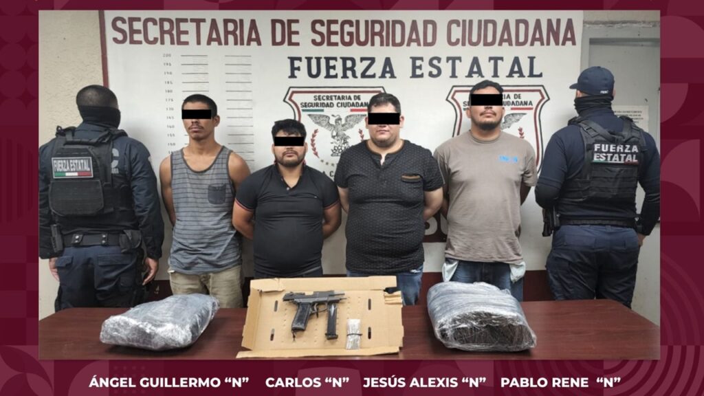 Cuatro Sujetos Fueron Detenidos Con Arma Y Chalecos T Cticos En