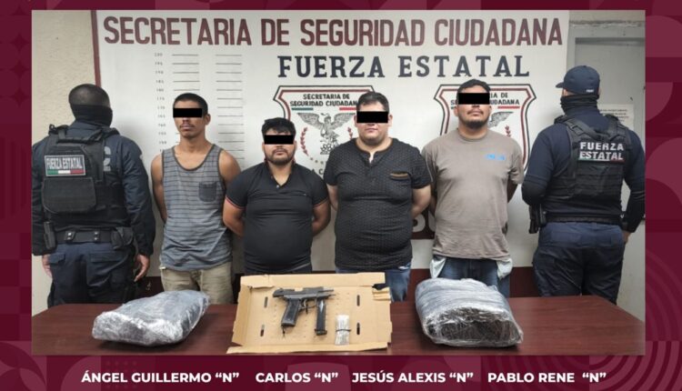 Cuatro sujetos fueron detenidos con arma y chalecos tácticos en