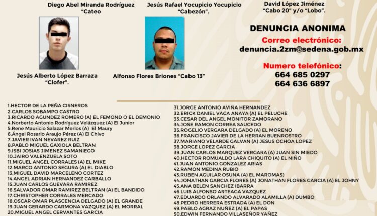 Buscados por SEDENA