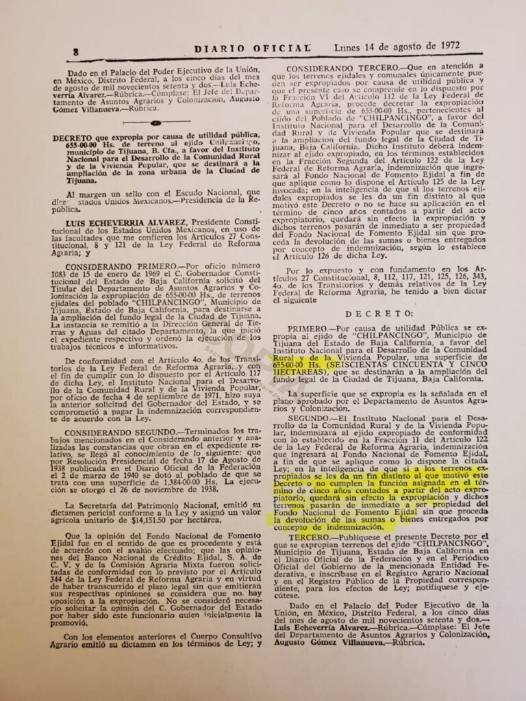 Expropiacion de 1972
