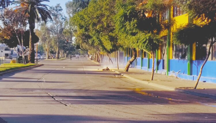 Incendio carro de fumigación Mercado Hidalgo 5