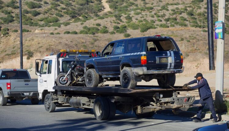 Camioneta baleada Libramiento Sur