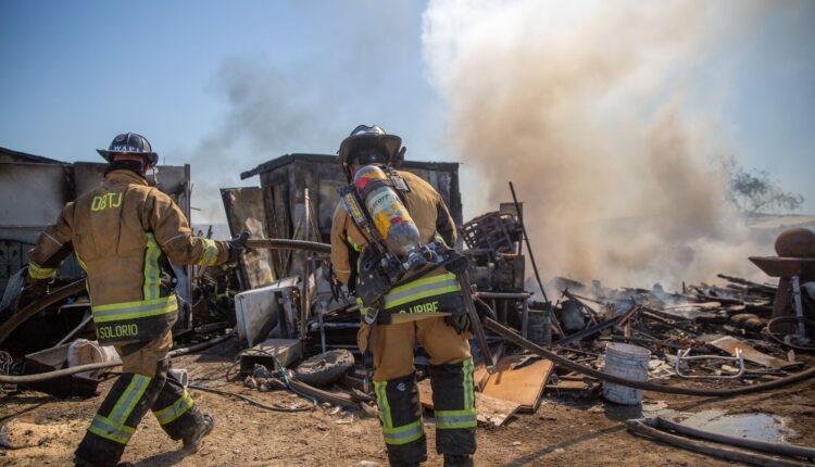 Incendio casa y corral