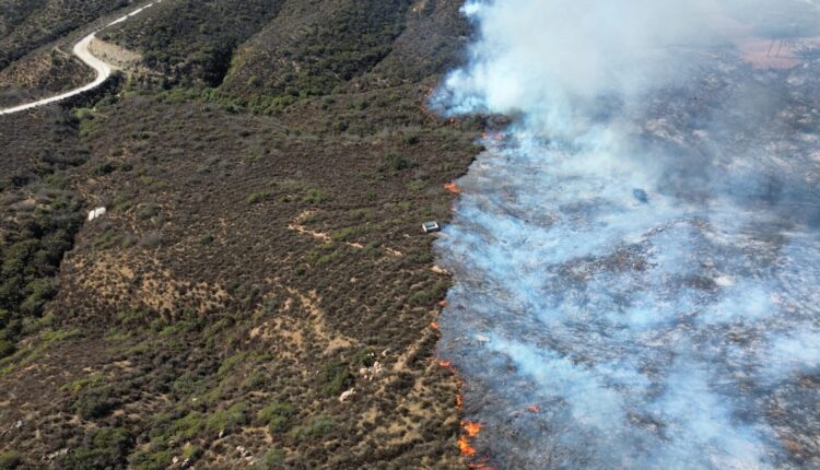 Incendio carretera a Ojos Negros 2