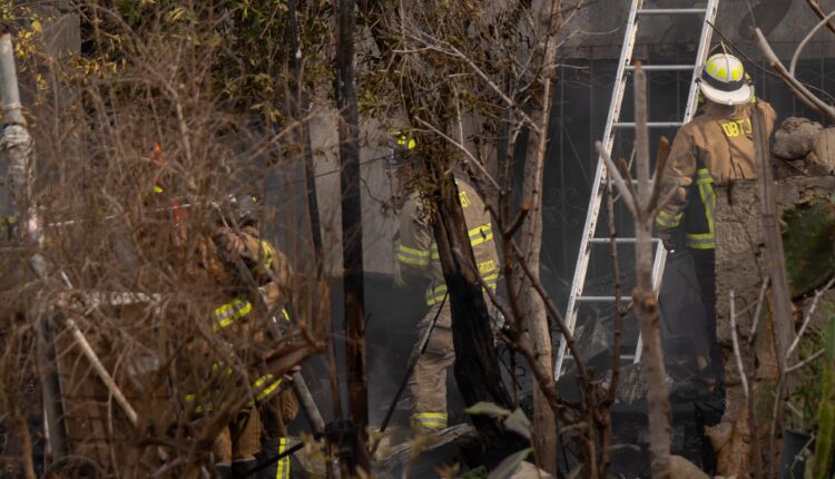 Incedio casa Bombero 7