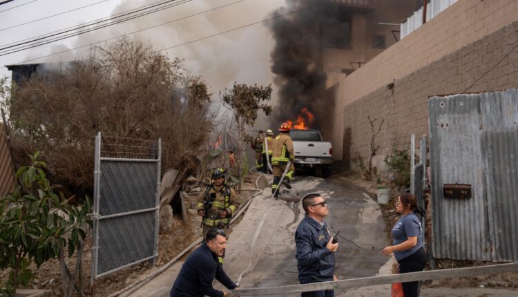 Incedio casa Bombero